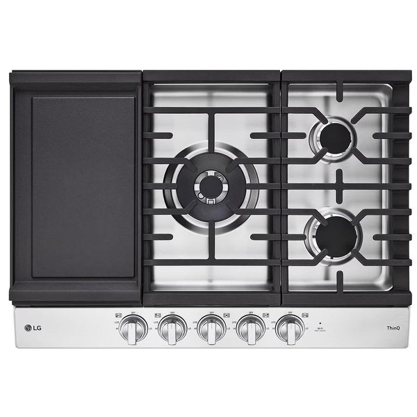 LG 30-inch Built-In Gas Cooktop CBEW3027S IMAGE 1