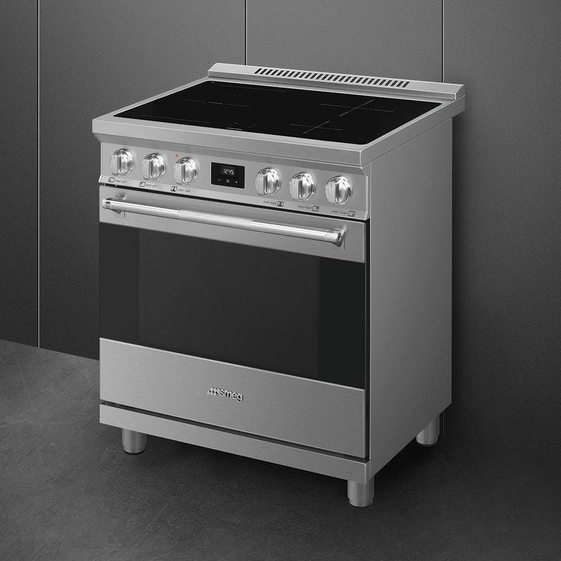 Smeg 30-inch Freestanding Induction Range with True European Convection SPR30UIMXSP IMAGE 3