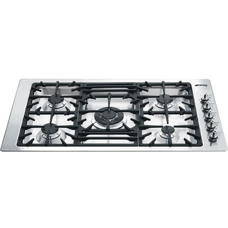 Smeg 36-inch Built-In Gas Cooktop PGFU36XSP IMAGE 1