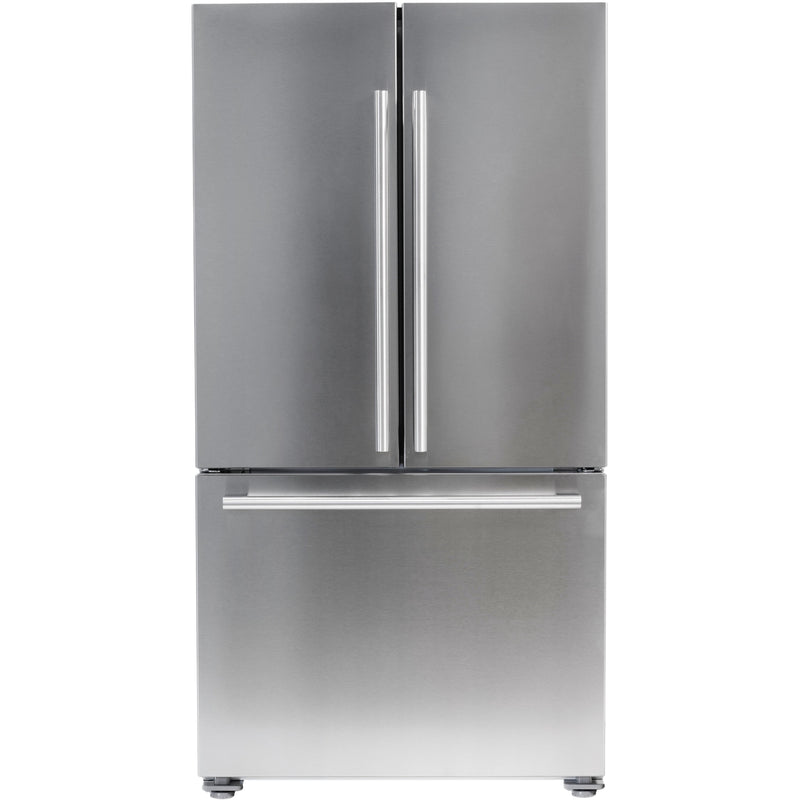 Blomberg 36-inch, 19.86 cu.ft. Counter-Depth French 3-Door Refrigerator with Water Dispenser BRFD2230XSSBF IMAGE 1