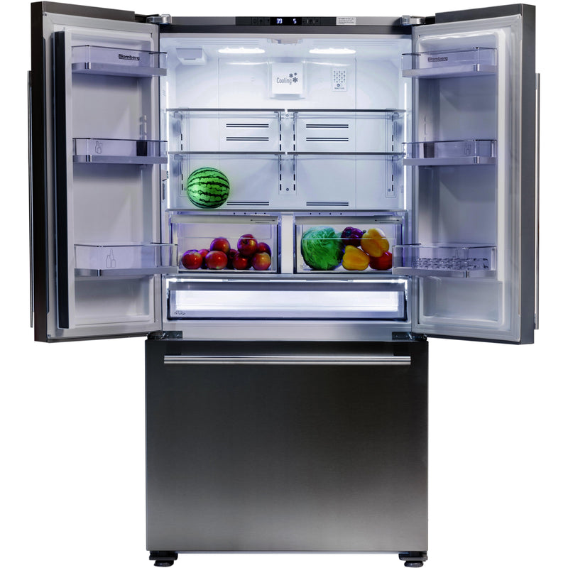 Blomberg 36-inch, 19.86 cu.ft. Counter-Depth French 3-Door Refrigerator with Water Dispenser BRFD2230XSSBF IMAGE 4