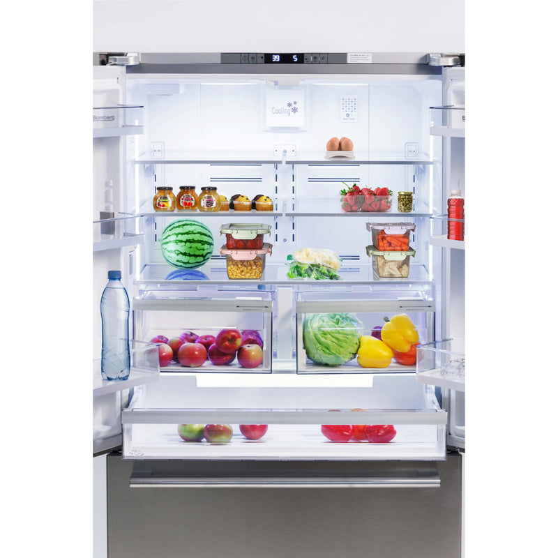 Blomberg 36-inch, 19.86 cu.ft. Counter-Depth French 3-Door Refrigerator with Water Dispenser BRFD2230XSSBF IMAGE 5