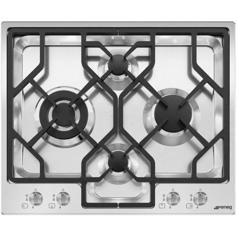 Smeg 24-inch Built-in Gas Cooktop PGFU24X2 IMAGE 1