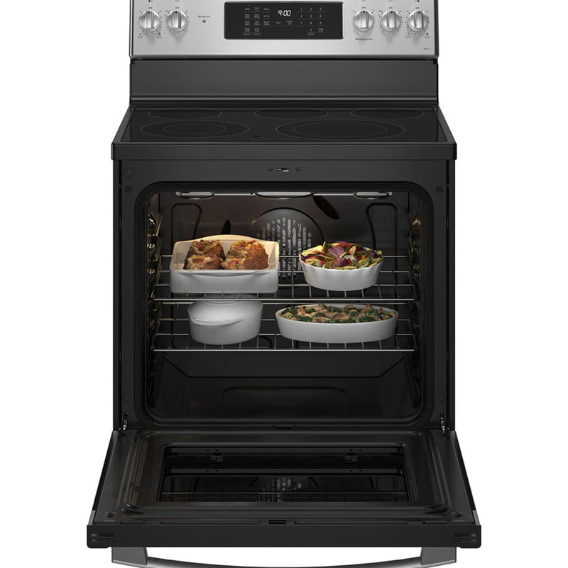 GE Profile 30-inch Freestanding Electric Range with True Convection Technology PCB900YVFS IMAGE 2