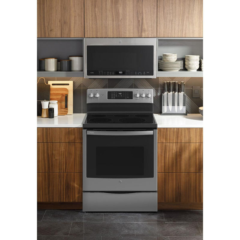 GE Profile 30-inch Freestanding Electric Range with True Convection Technology PCB900YVFS IMAGE 8