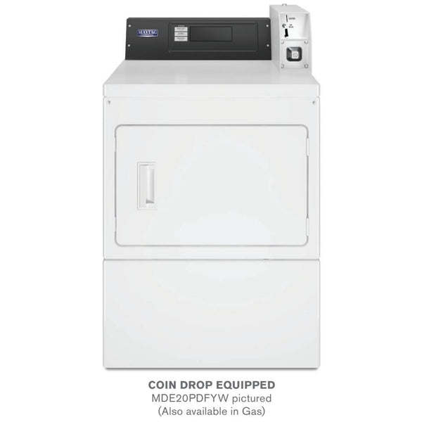 Maytag Commercial Laundry Single-Load Top-Load Matching Dryer - Coin Drop Equipped MDE20PDFZW IMAGE 1