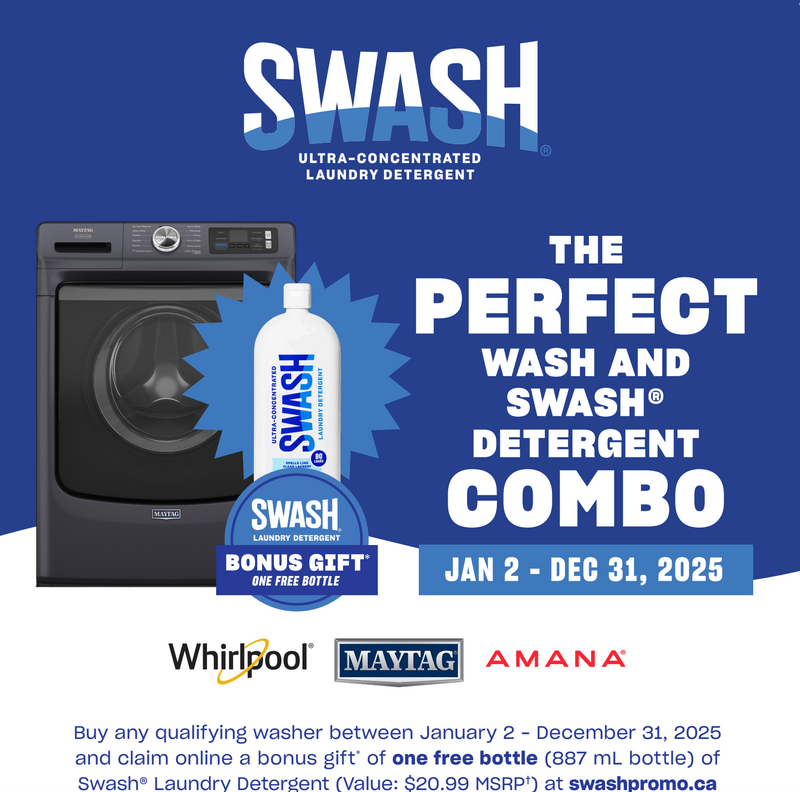 WHIRLPOOL / MAYTAG / AMANA "THE PERFECT WASH AND SWASH DETERGENT COMBO"