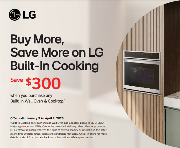 LG "BUY MORE,  SAVE MORE ON LG  BUILT-IN COOKING"