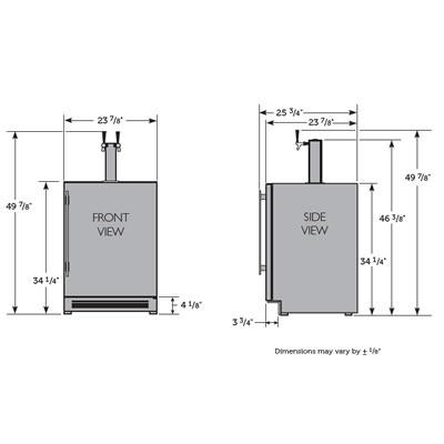 True Residential Freestanding Beer Dispenser TUR24DDRSSA IMAGE 2