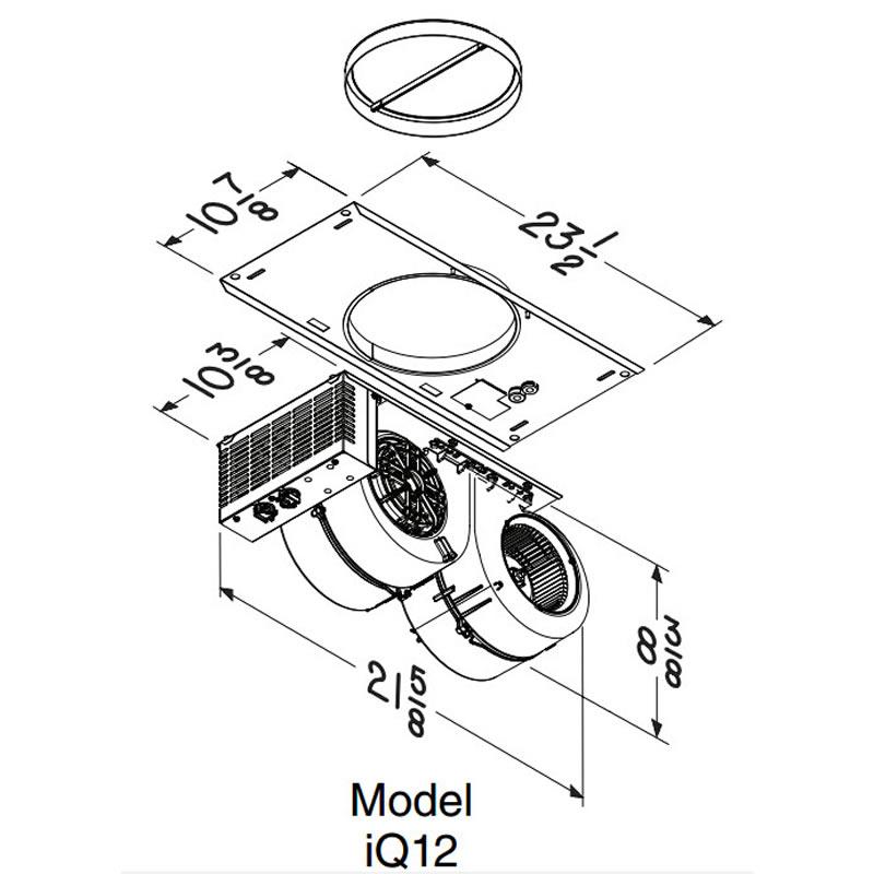 Best 1200 CFM Internal Hood Blower IQ12 IMAGE 2