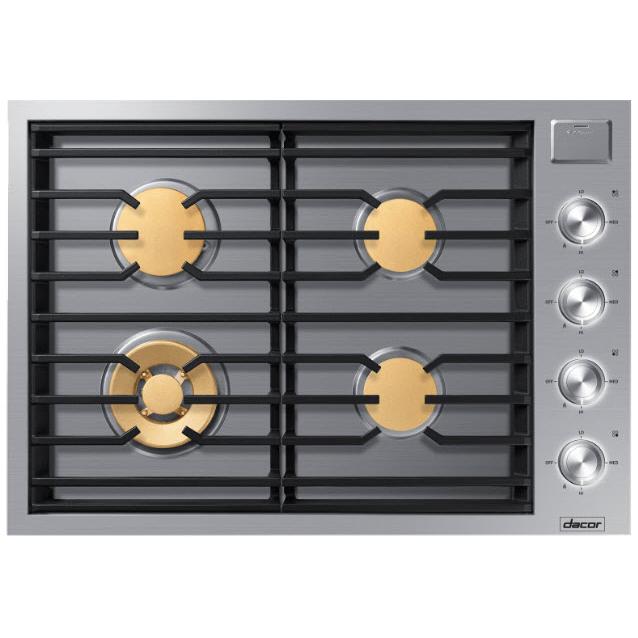 Dacor 30-inch gaz cooktop width Illumina™ Knobs DTG30M954FS/DA IMAGE 1