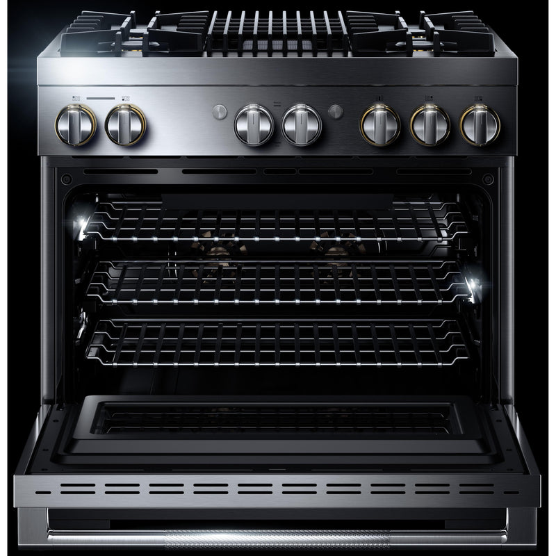 JennAir 36-inch Freestanding Dua-Fuel Range with JennAir® Culinary Center JDRP636HL IMAGE 2