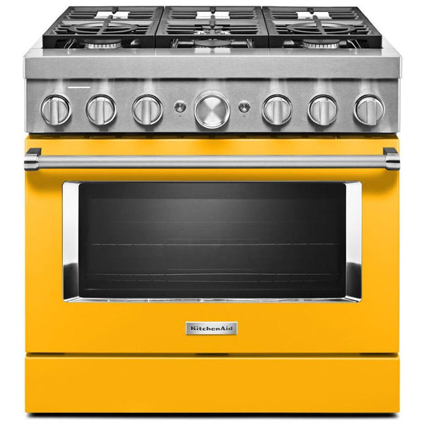 KitchenAid 36-inch Freestanding Dual Fuel Range with Even-Heat™ True Convection KFDC506JYP IMAGE 1