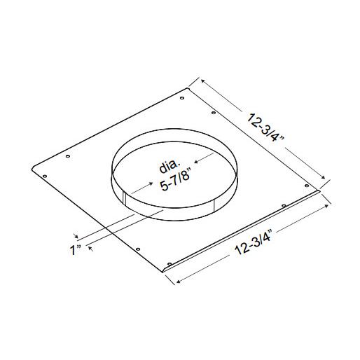 Zephyr Ventilation Accessories Caps/Louvers and Collars 54190053 IMAGE 1