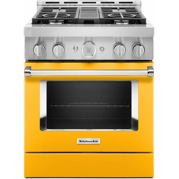 KitchenAid 30-inch Freestanding Gas Range with Even-Heat™ True Convection KFGC500JYP IMAGE 1