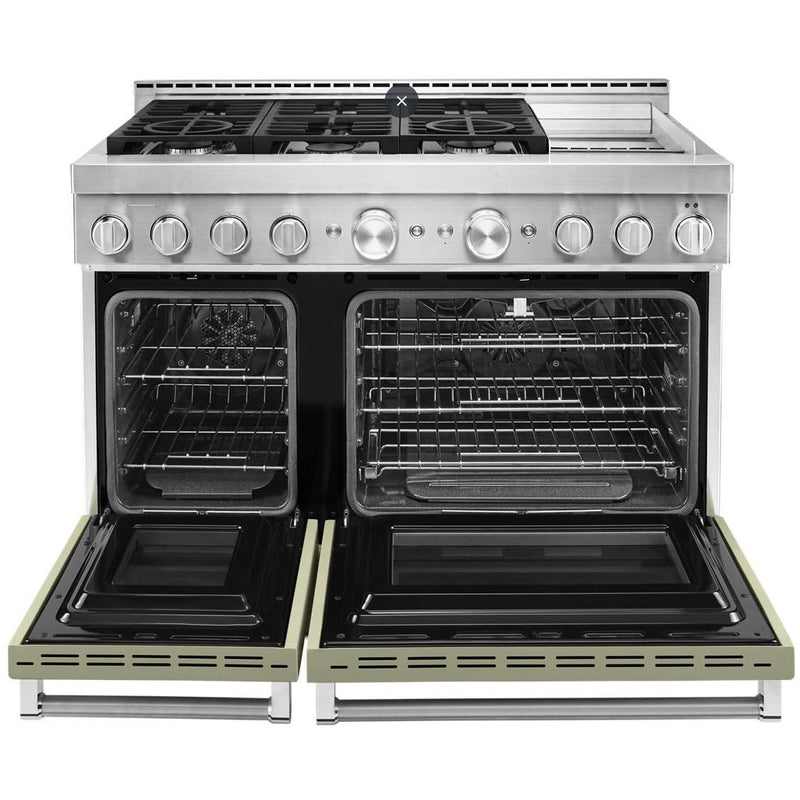 KitchenAid 48-inch Freestanding Gas Range with Even-Heat™ True Convection KFGC558JAV IMAGE 2